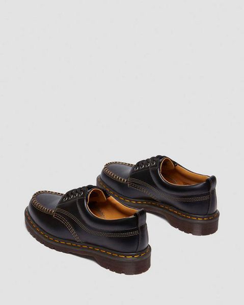 Dr Martens Lowell Leather Men Moccasins Black | USA-361528