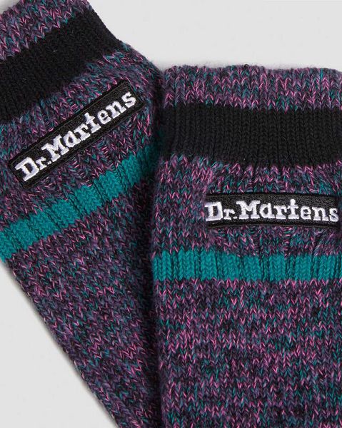 Dr Martens Marl Organic Accessories Socks Purple | USA-234086