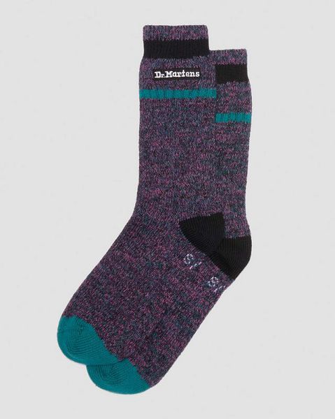 Dr Martens Marl Organic Accessories Socks Purple | USA-234086