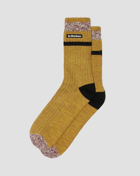 Dr Martens Marl Organic Accessories Socks Yellow | USA-897516