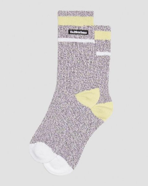 Dr Martens Marl Organic Accessories Socks Purple | USA-329640