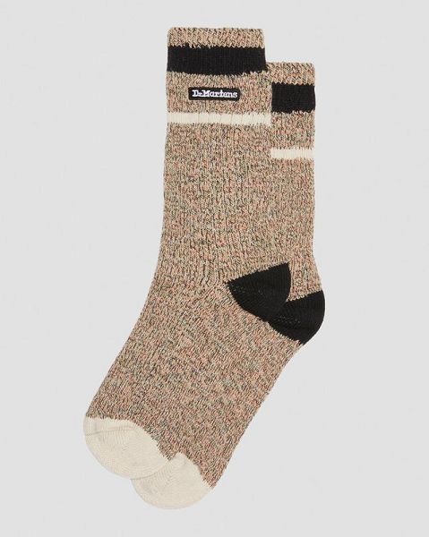 Dr Martens Marl Organic Accessories Socks Beige | USA-301628