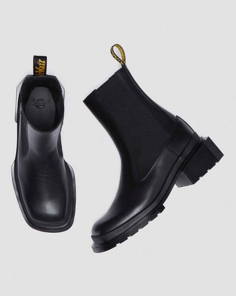 Dr Martens Maybole Square Toe Women Chelsea Boots Black | USA-672951