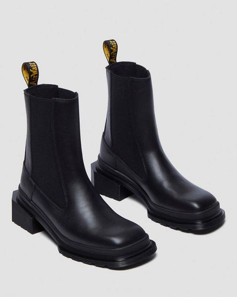 Dr Martens Maybole Square Toe Women Chelsea Boots Black | USA-672951