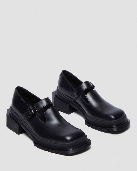 Dr Martens Maybole Square Toe Women Mary Jane Shoes Black | USA-513429