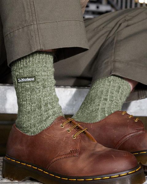 Dr Martens Merino Organic Cotton Blend Accessories Socks Khaki | USA-341708