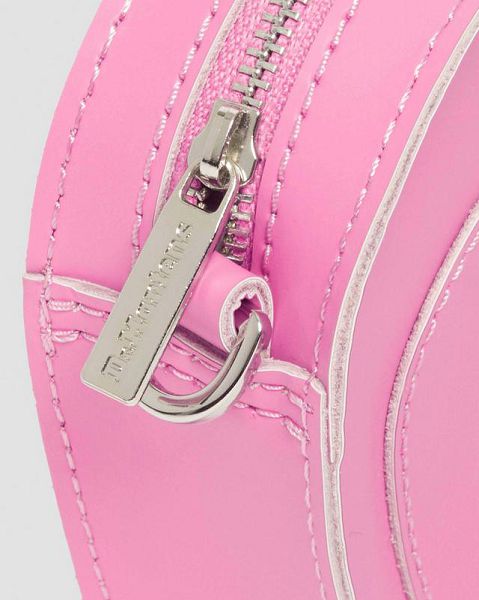 Dr Martens Mini Heart Shaped Accessories Leather Bags Pink | USA-389275