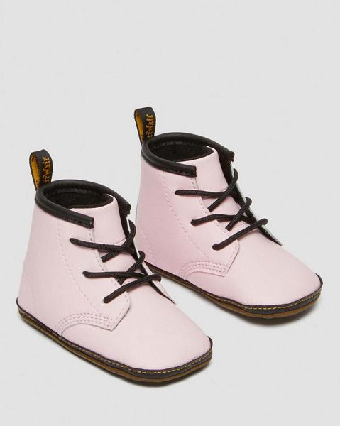 Dr Martens Newborn 1460 Auburn Kids' Leather Boots Pink | USA-438679