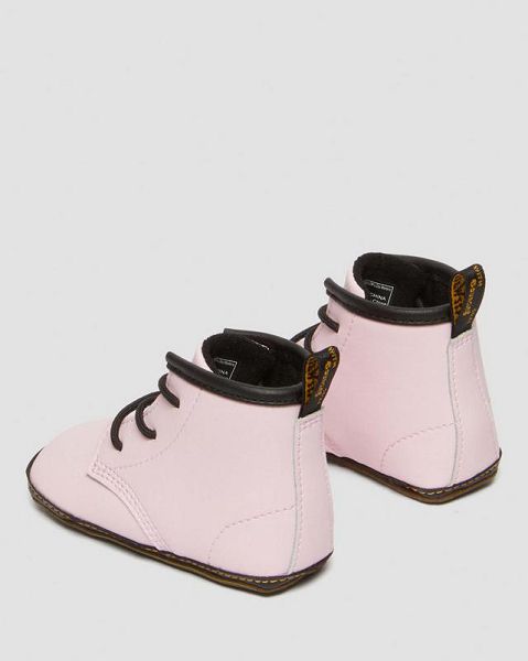 Dr Martens Newborn 1460 Auburn Kids' Leather Boots Pink | USA-438679