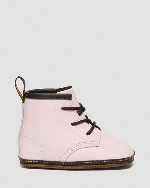 Dr Martens Newborn 1460 Auburn Kids' Leather Boots Pink | USA-438679