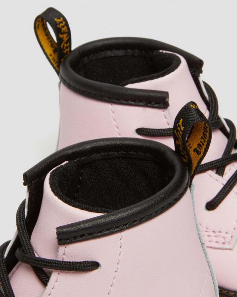 Dr Martens Newborn 1460 Auburn Kids' Leather Boots Pink | USA-438679