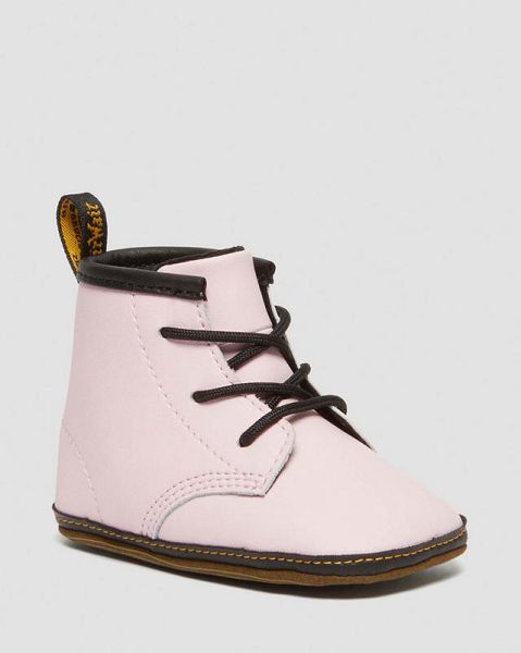 Dr Martens Newborn 1460 Auburn Kids\' Leather Boots Pink | USA-438679