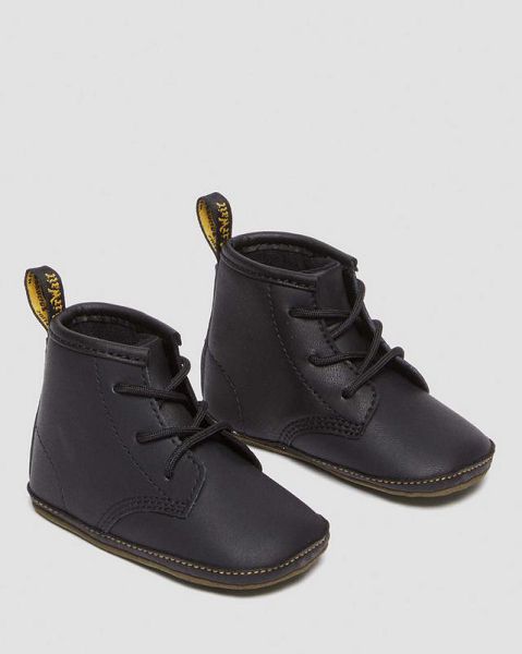 Dr Martens Newborn 1460 Auburn Kids' Leather Boots Black | USA-745816