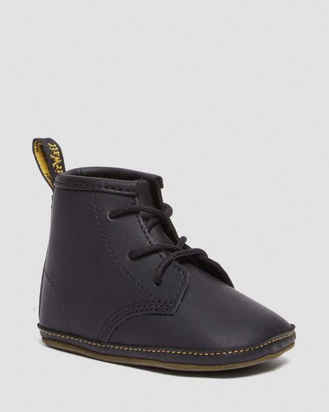 Dr Martens Newborn 1460 Auburn Kids\' Leather Boots Black | USA-745816