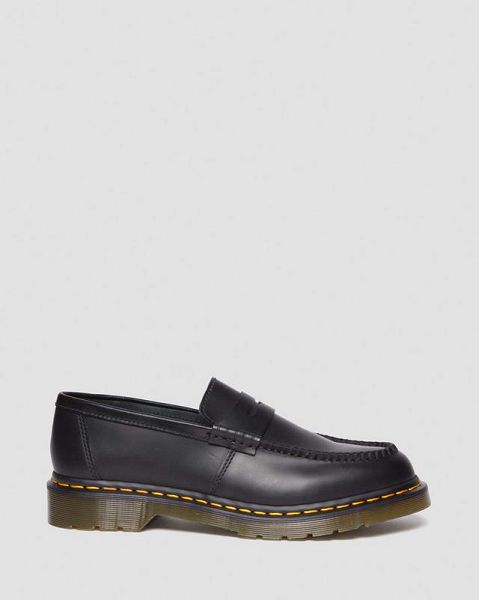 Dr Martens Penton Smooth Leather Men Loafers Black | USA-801423