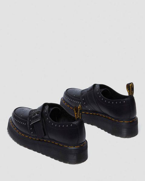 Dr Martens Ramsey Quad Stud Men Platform Shoes Black | USA-410972