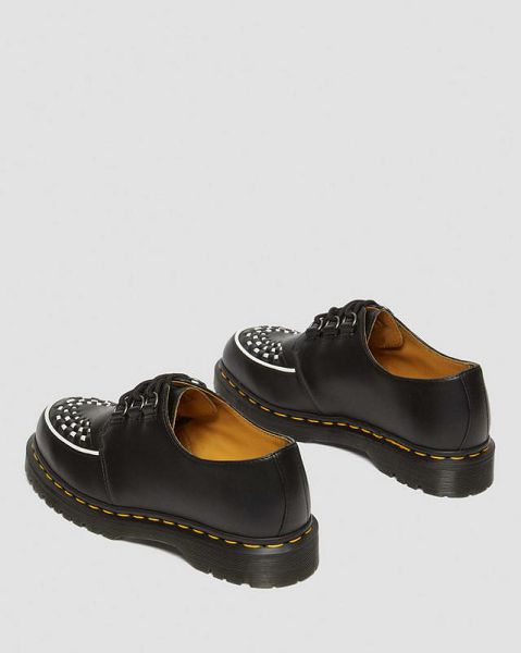 Dr Martens Ramsey Smooth Leather Men 1461 Shoes Black | USA-81694