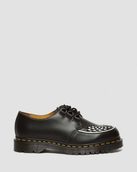 Dr Martens Ramsey Smooth Leather Men 1461 Shoes Black | USA-81694