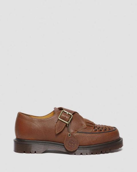 Dr Martens Ramsey Westminster Leather Men Buckle Shoes Brown | USA-170492