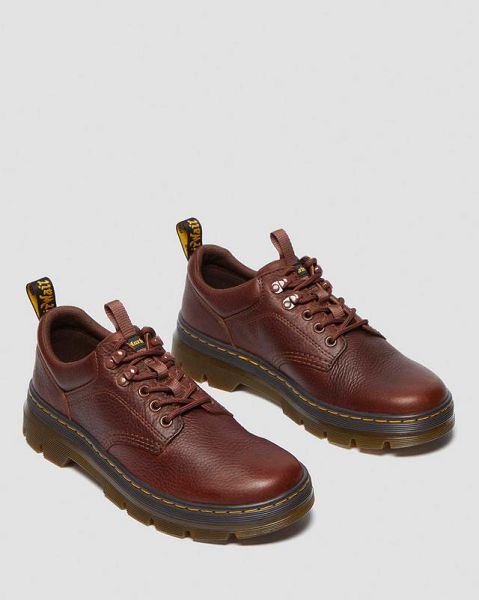 Dr Martens Reeder Ambassador Men Leather Shoes Brown | USA-284619