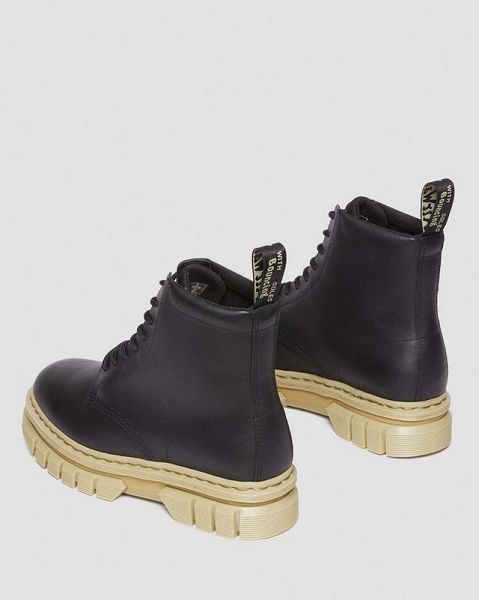 Dr Martens Rikard Contrast Sole Platform Women Lace Up Boots Black | USA-923051