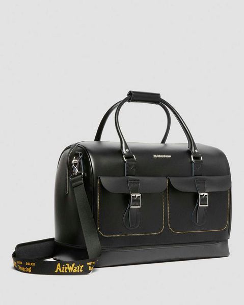 Dr Martens Smooth Leather Weekender Accessories Bags Black | USA-460982