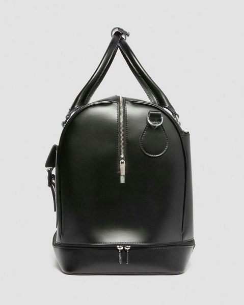 Dr Martens Smooth Leather Weekender Men Bags Black | USA-208173