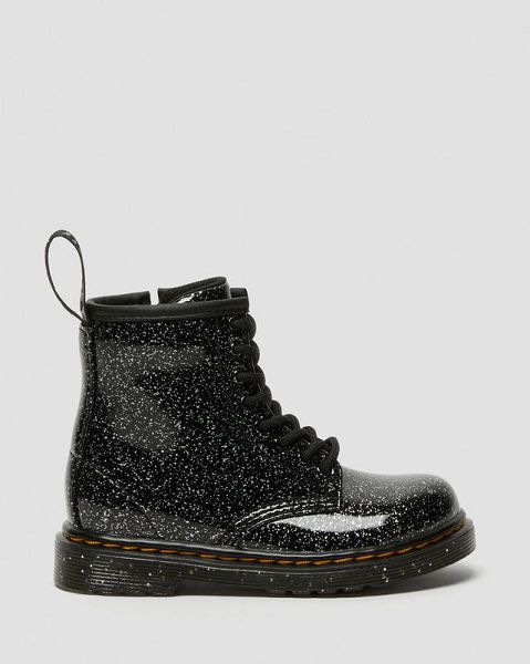 Dr Martens Toddler 1460 Glitter Kids' Lace Up Boots Black | USA-78692