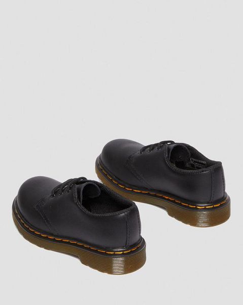 Dr Martens Toddler 1461 Softy T Leather Women Oxford Shoes Black | USA-762359