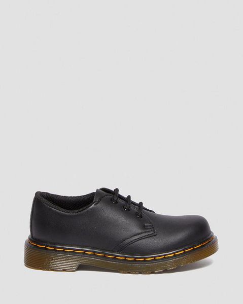 Dr Martens Toddler 1461 Softy T Leather Women Oxford Shoes Black | USA-762359