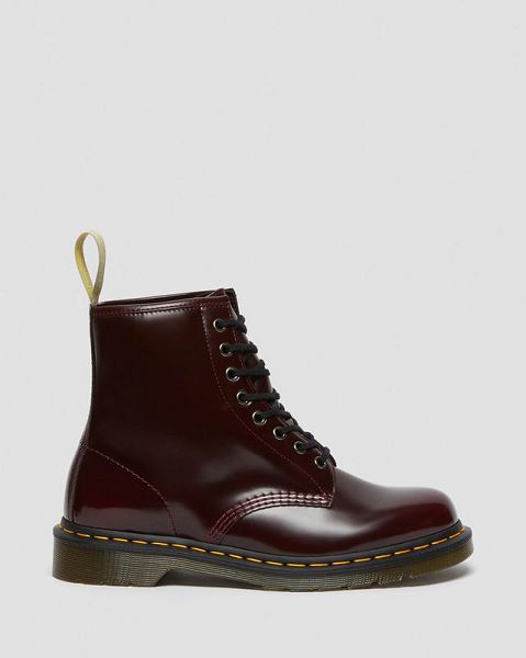 Dr Martens Vegan 1460 Men Lace Up Boots Pink / Red | USA-638749