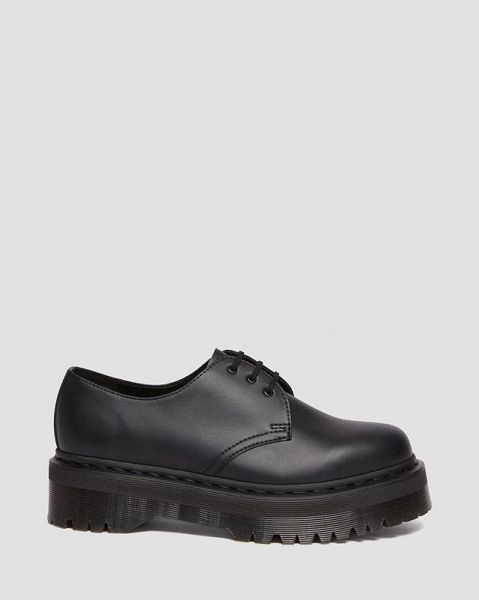 Dr Martens Vegan 1461 Mono Felix Men Platform Shoes Black | USA-907134