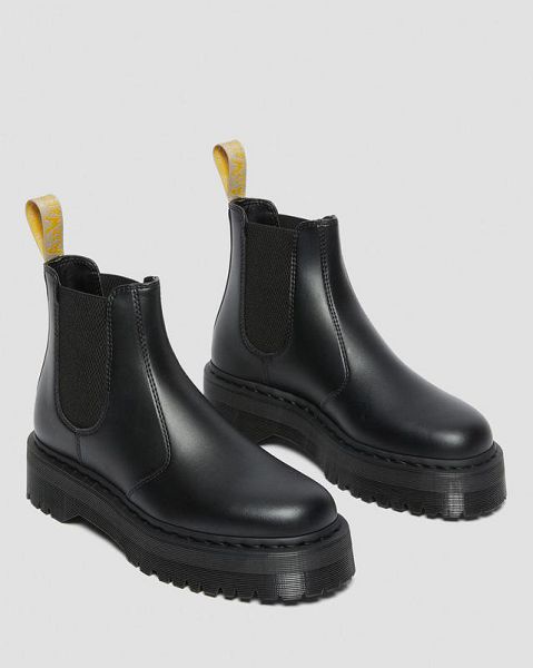 Dr Martens Vegan 2976 Felix Platform Men Chelsea Boots Black | USA-891425