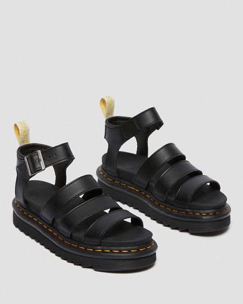 Dr Martens Vegan Blaire Felix Women Gladiator Sandals Black | USA-219307