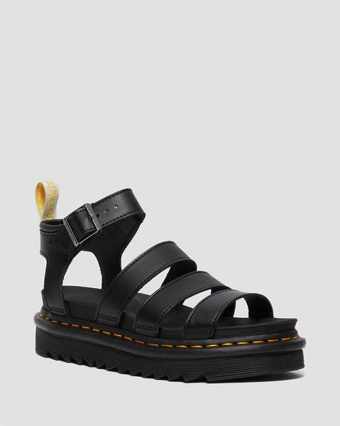 Dr Martens Vegan Blaire Felix Women Gladiator Sandals Black | USA-219307