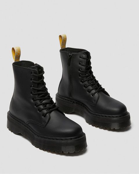 Dr Martens Vegan Jadon II Mono Men Platform Boots Black | USA-574932