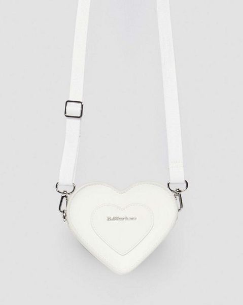 Dr Martens Vegan Mini Heart Shaped Accessories Bags White | USA-953021