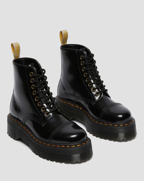 Dr Martens Vegan Sinclair Women Platform Boots Black | USA-326854