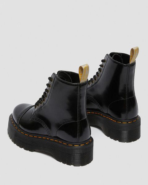 Dr Martens Vegan Sinclair Women Platform Boots Black | USA-326854