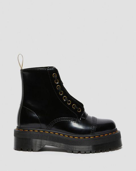 Dr Martens Vegan Sinclair Women Platform Boots Black | USA-326854