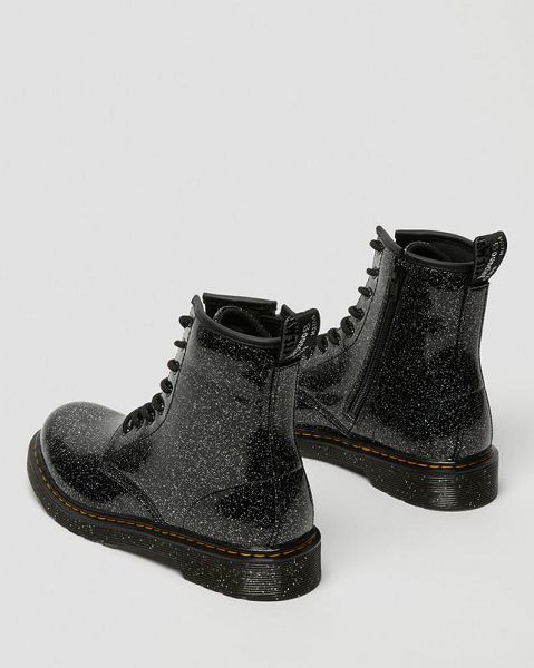 Dr Martens Youth 1460 Glitter Kids' Lace Up Boots Black | USA-415296