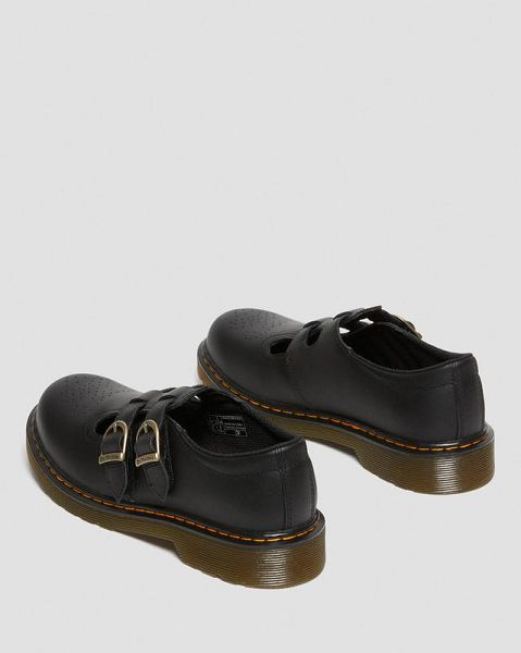 Dr Martens Youth 8065 Softy T Leather Kids' Mary Jane Shoes Black | USA-91247