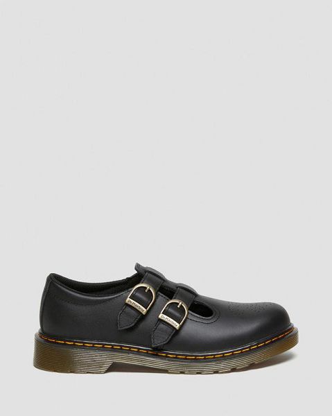 Dr Martens Youth 8065 Softy T Leather Kids' Mary Jane Shoes Black | USA-91247